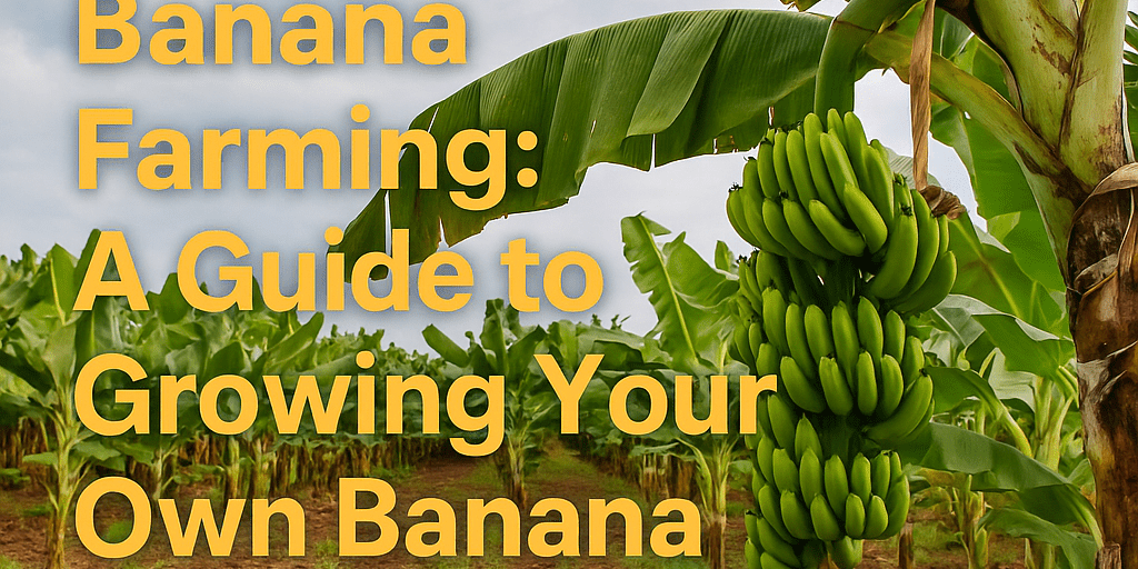 Farmers working in a lush green banana plantation using modern irrigation and organic methods by Aspagrow for sustainable Banana Farming.
