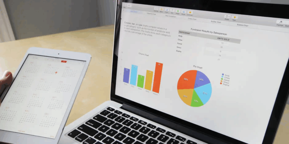 Laptop and tablet showing farm data – Precision Agriculture