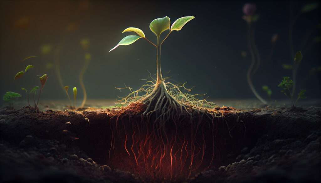 Green seedling sprouting from soil – AspaGrow Crop Solutions
