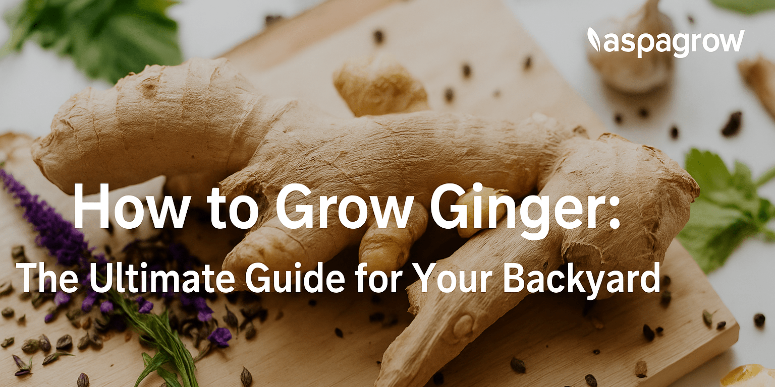 Farmer holding soil for ginger planting in backyard
